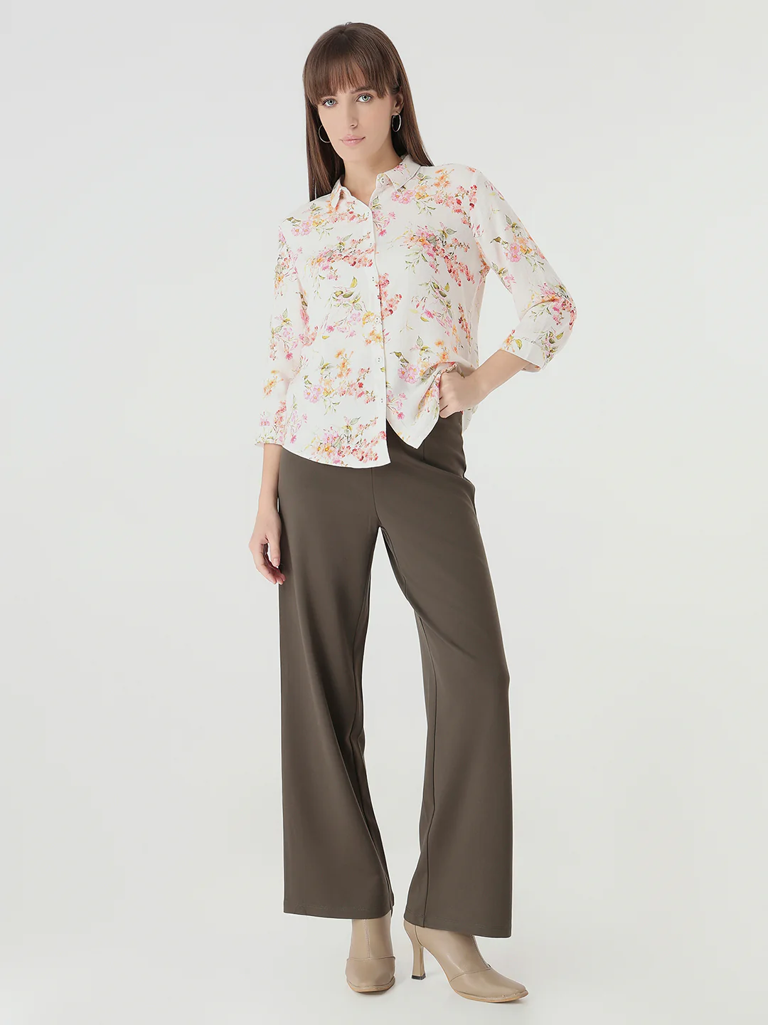Women Olive High-Rise Treggings - Image 4