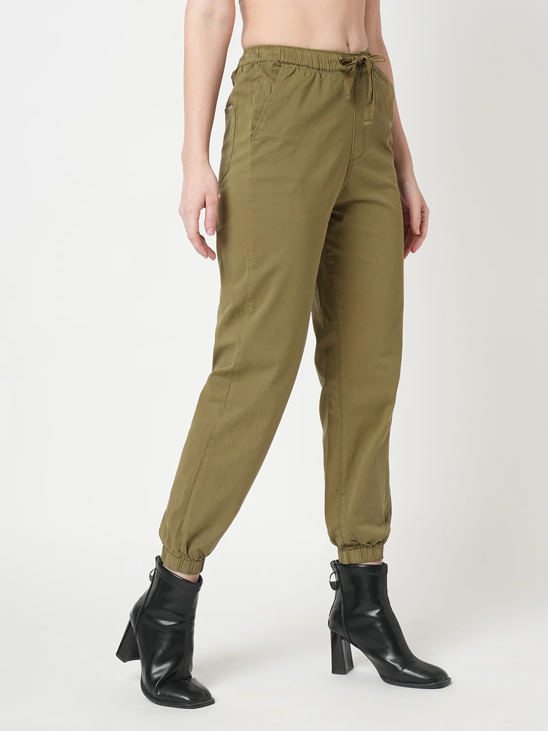 Women Olive Joggers - Image 5