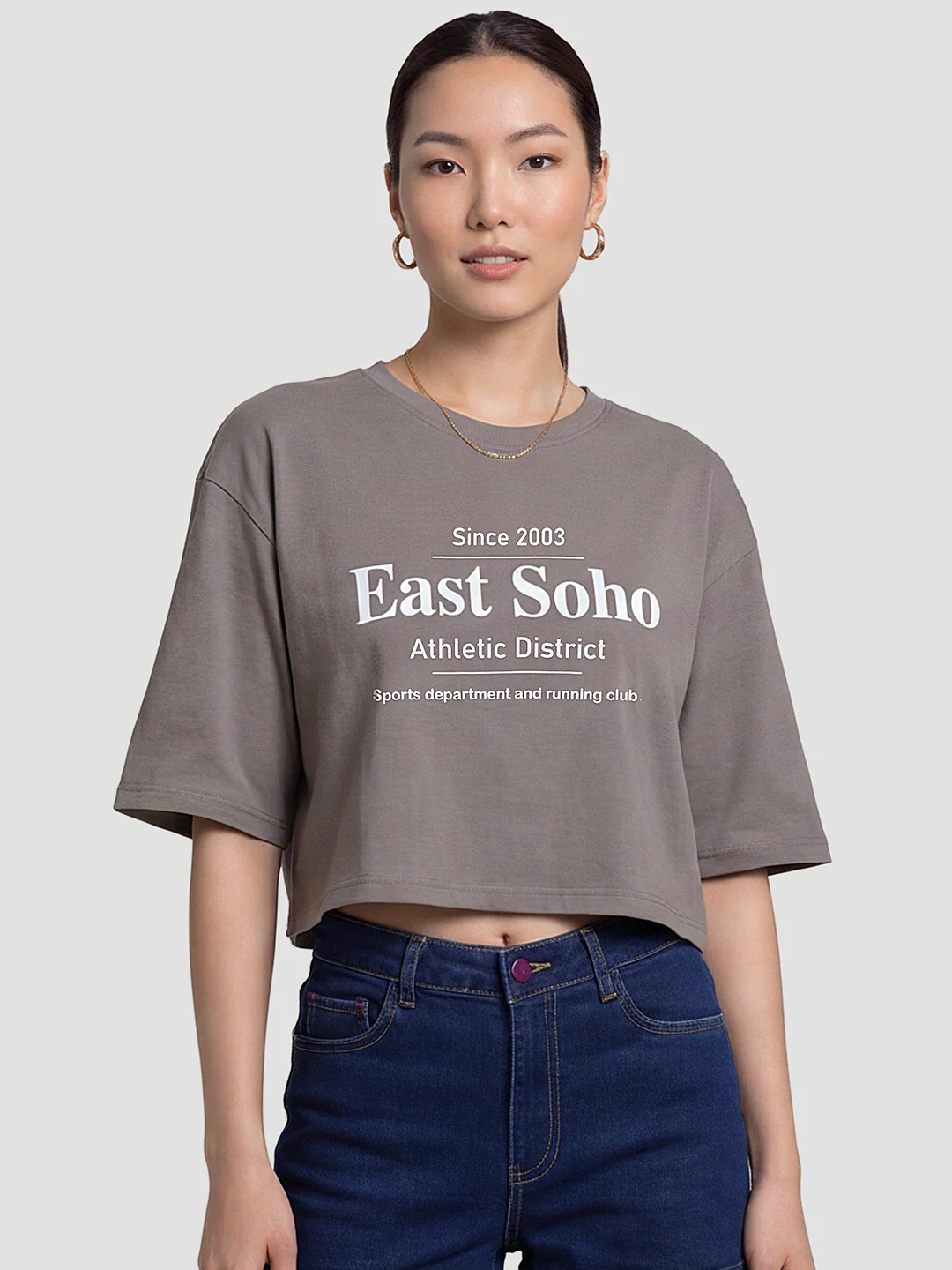 Women Oyester Graphic Crop T-Shirt - Image 2