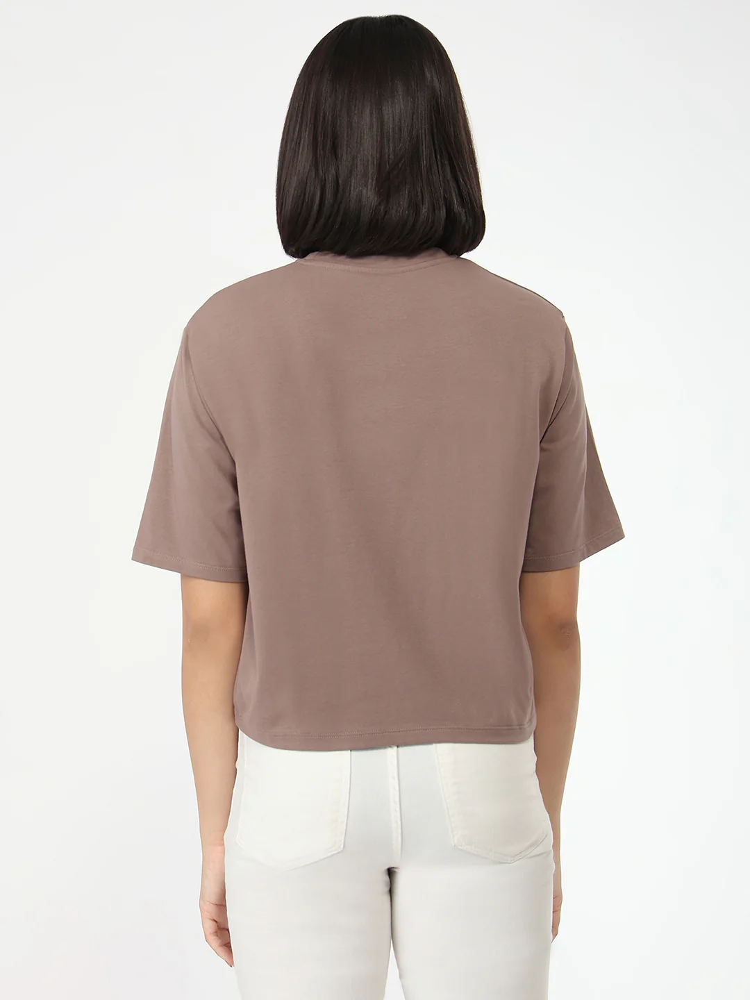 Women Oyster Slim Fit Crop T-Shirt - Image 3