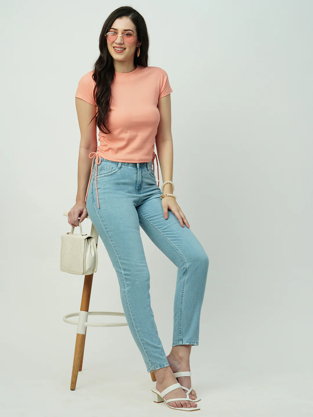 Women Papaya Smoothie Crop T-Shirt - Image 4