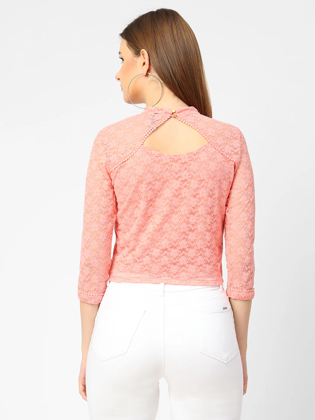 Women Peach Crop Top - Image 3
