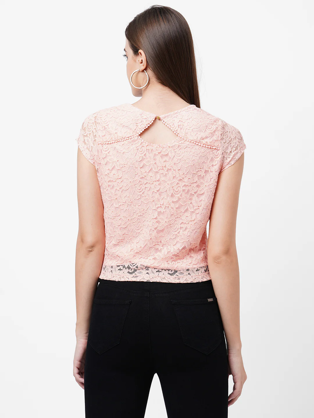 Women Peach Crop Top - Image 3