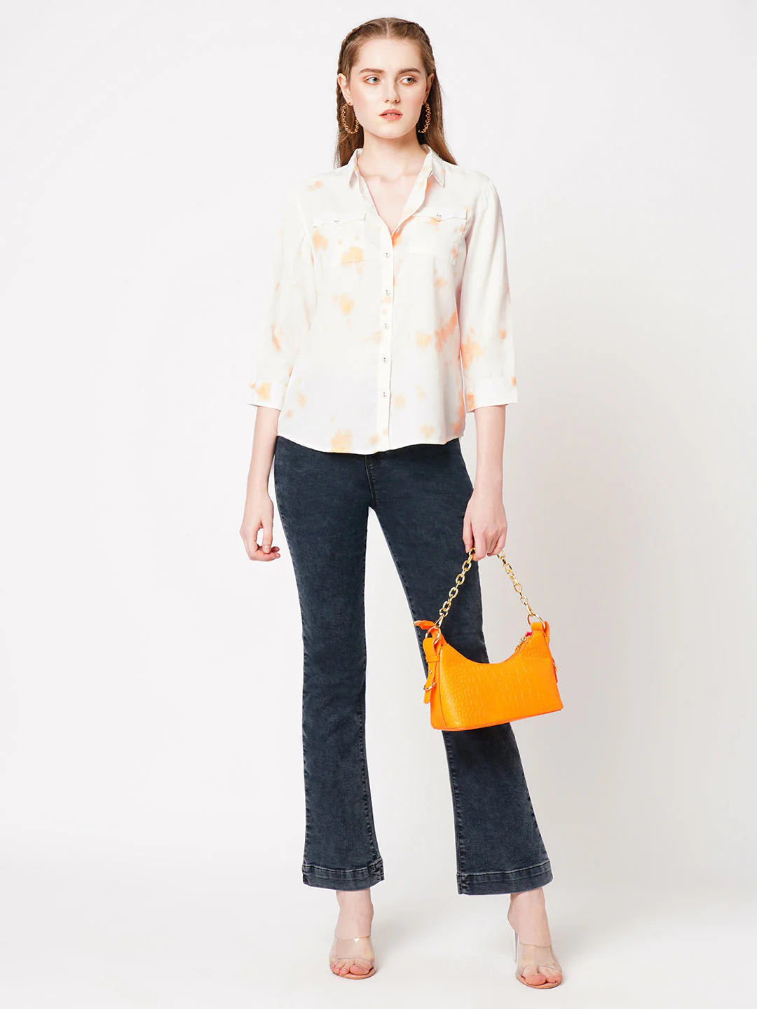 Women Peach Fuzz Tie-Dye Shirt - Image 2