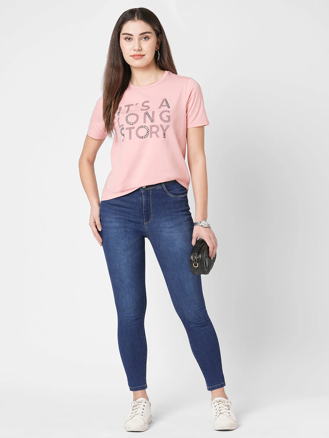 Women Peach Graphic Tees - Image 2