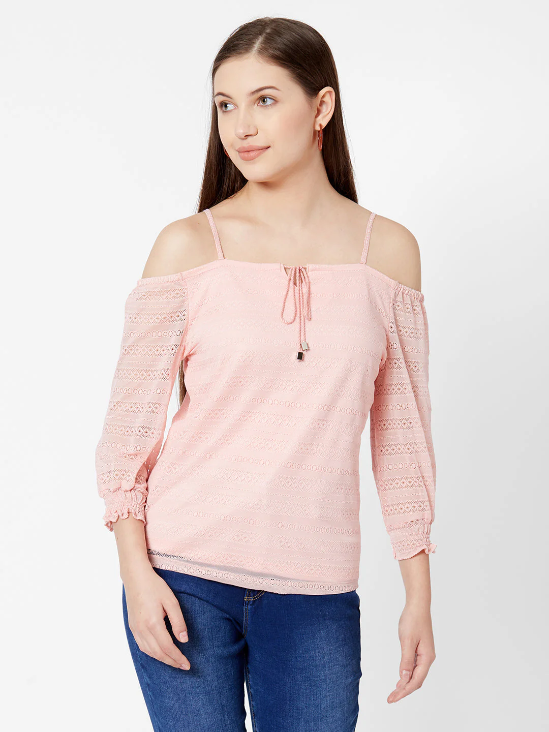 Women Peach Off Shoulder Top - Image 2