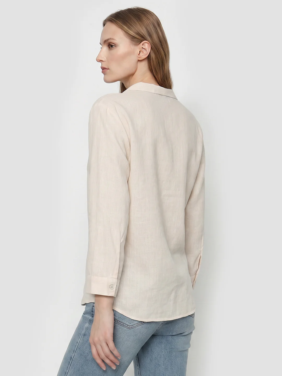 Women Peach Pink Shirt - Image 3