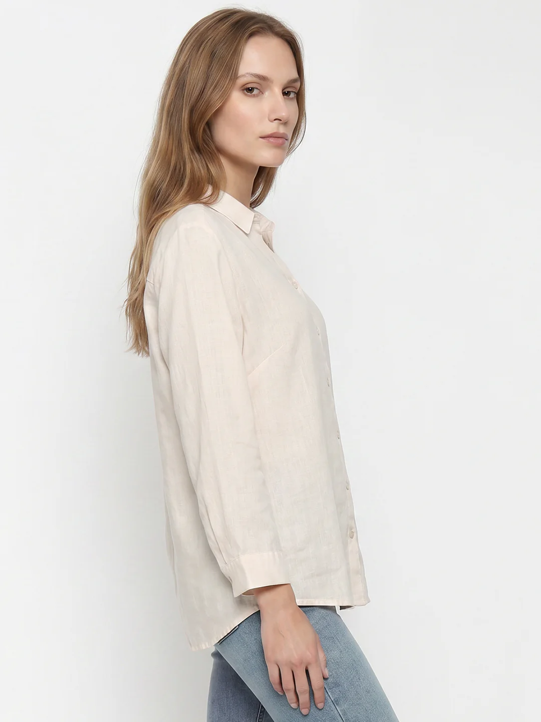 Women Peach Pink Shirt - Image 5