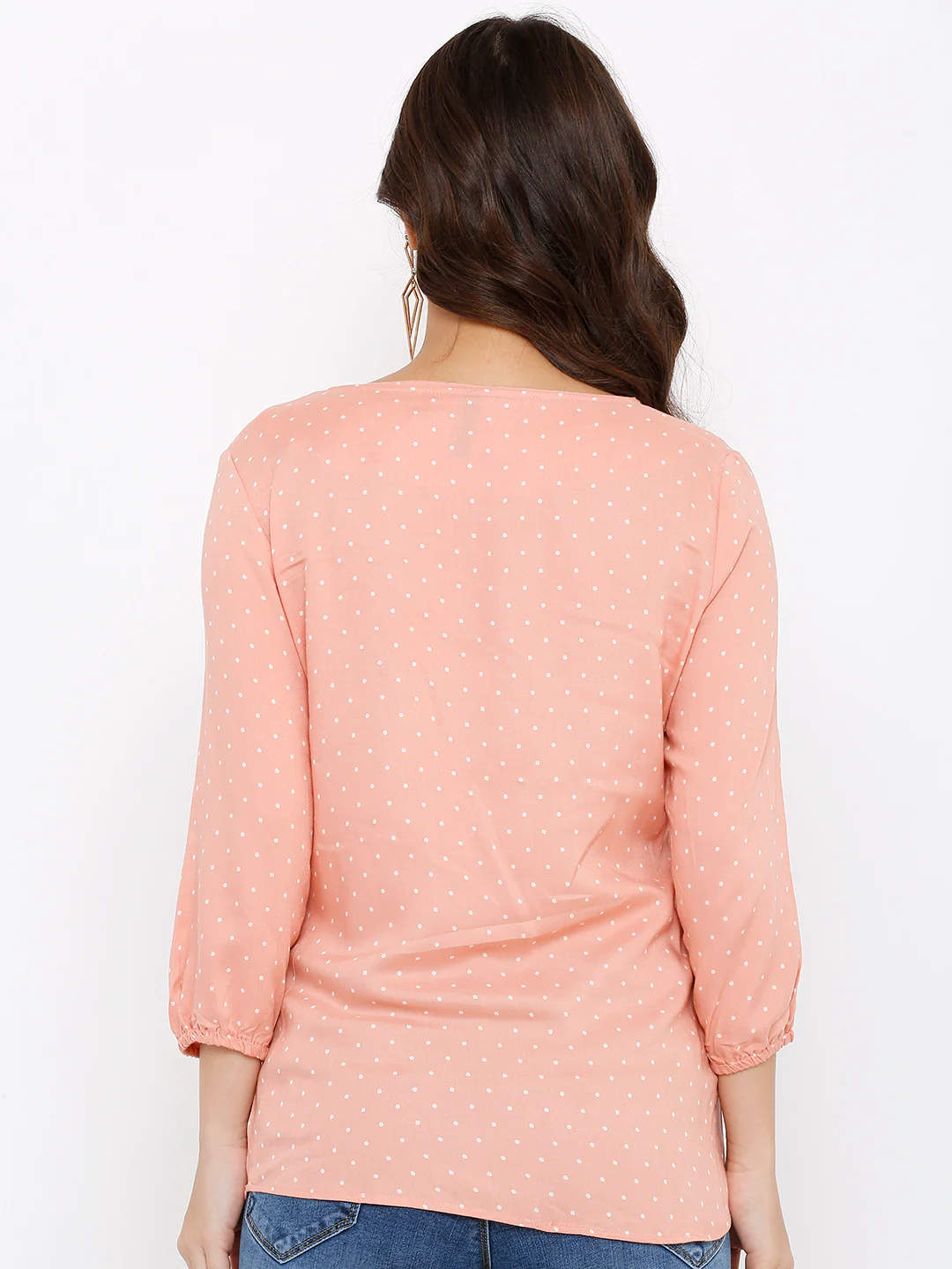Women Peach Slim Top - Image 3