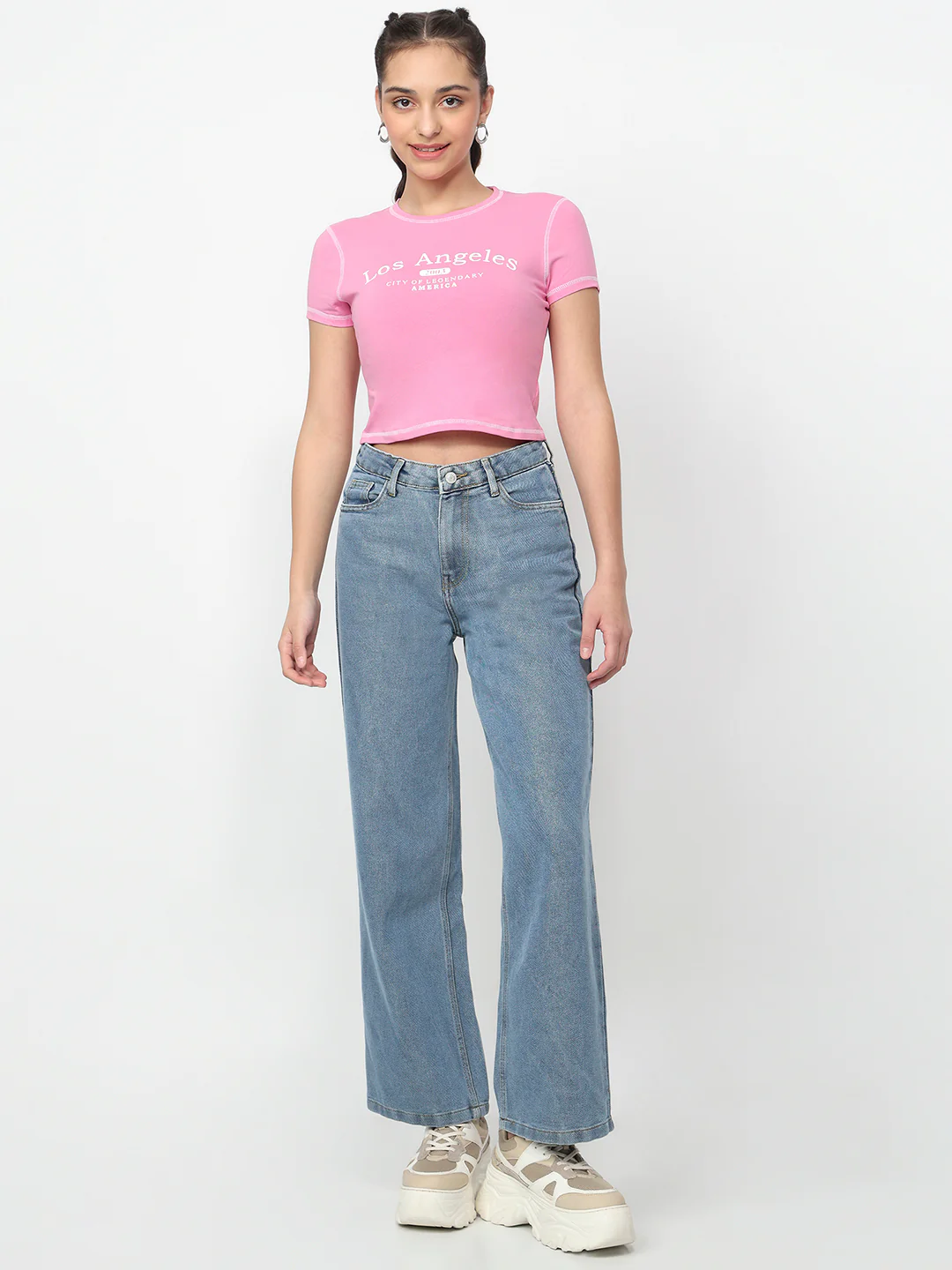 Women Pop Pink Genz Tees - Image 4