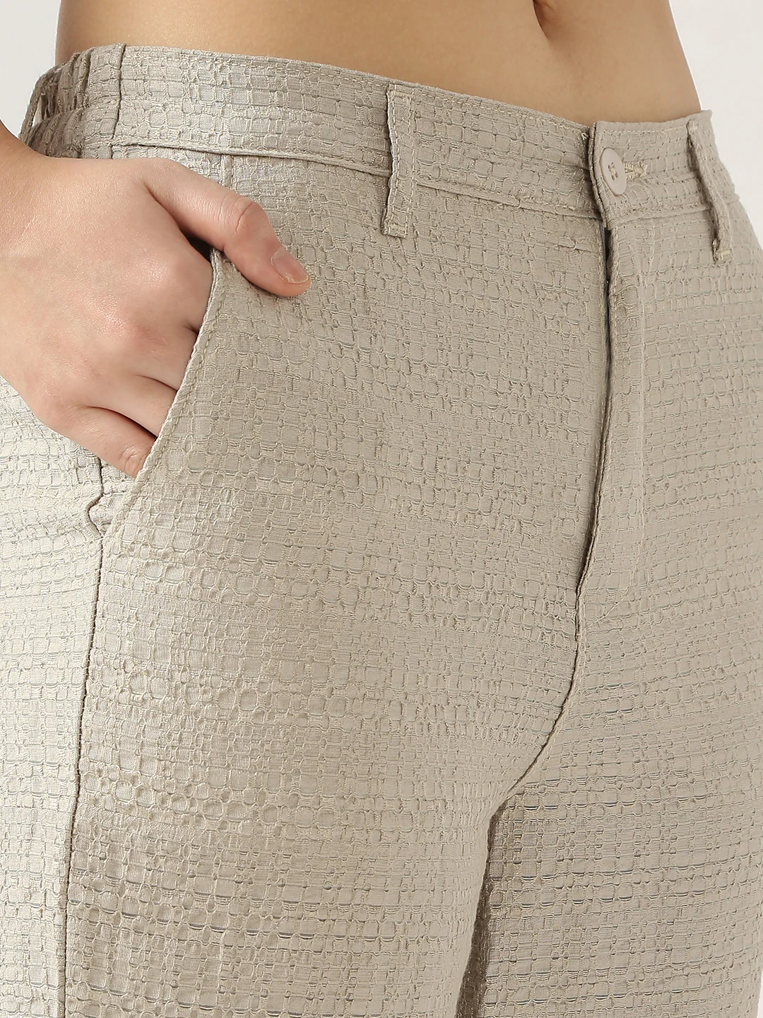 Women Pumice Stone Loose Straight Fit Korean Pants - Image 5