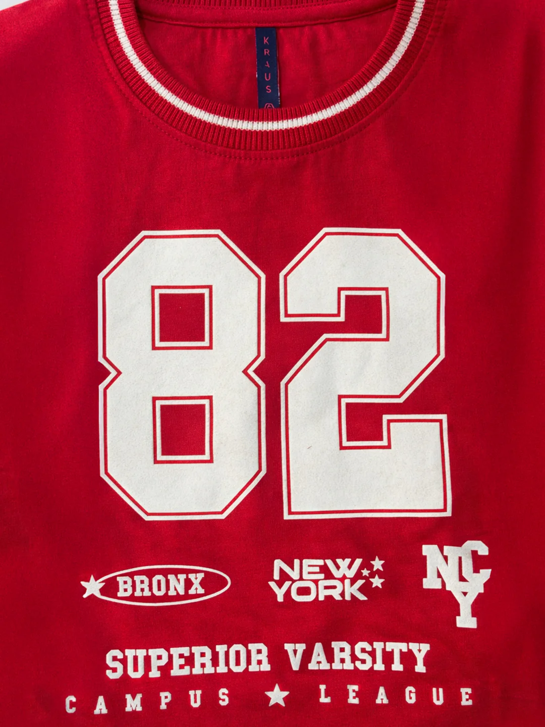 Women Red Graphic Crop Tees - Image 5