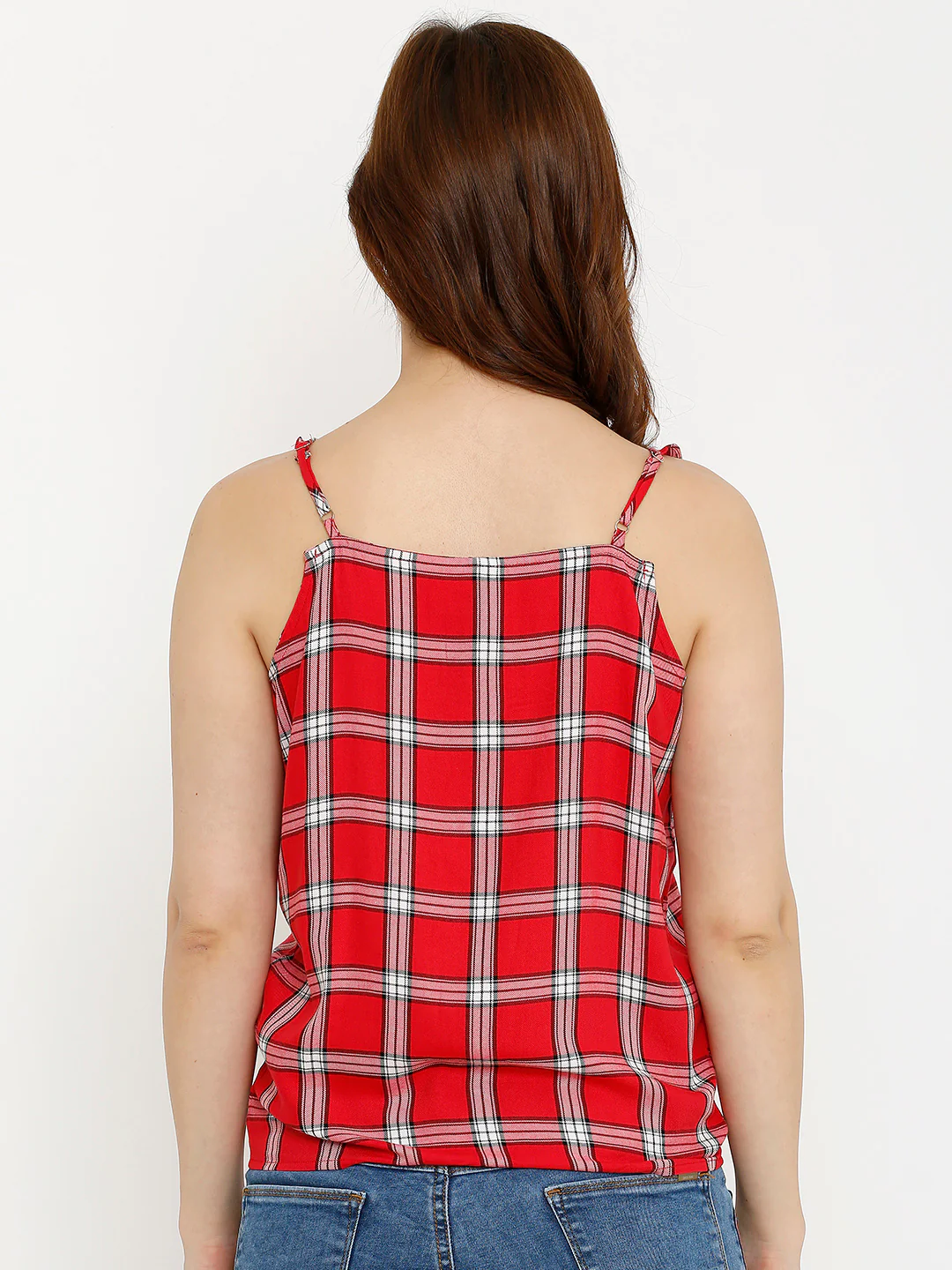 Women Red Slim Top - Image 2