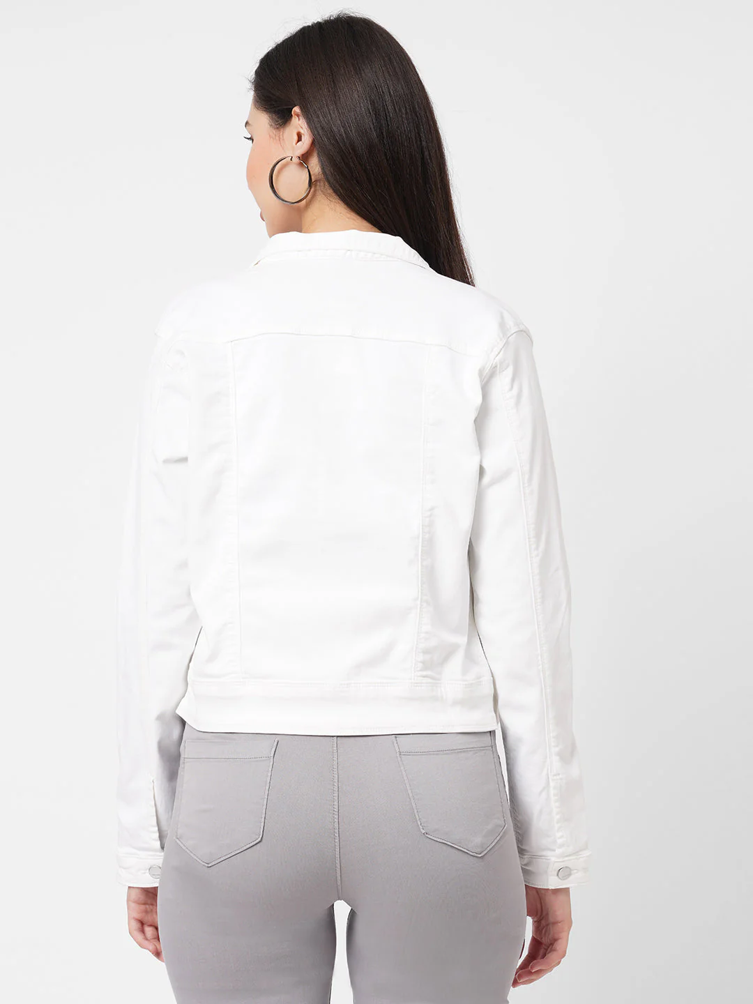 Women Regular Fit With Flap Pockets Jacket - Image 3
