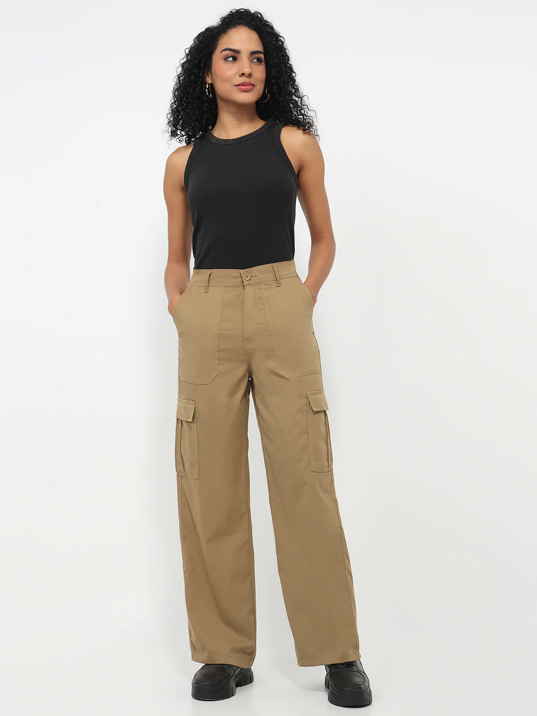 Women Sand Mid-Rise Cargo - Image 4
