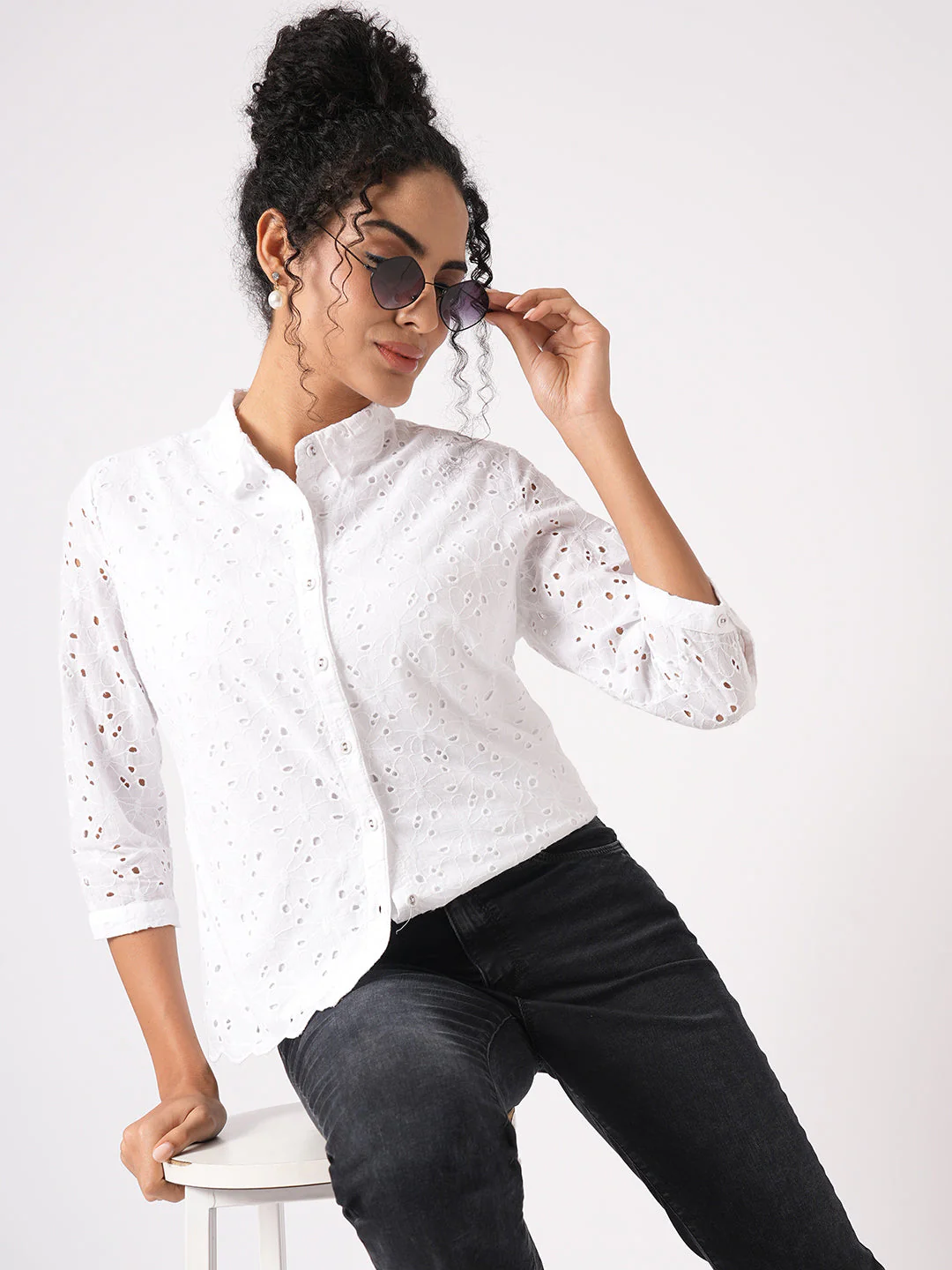 Women Schiffli Shirt - Image 4