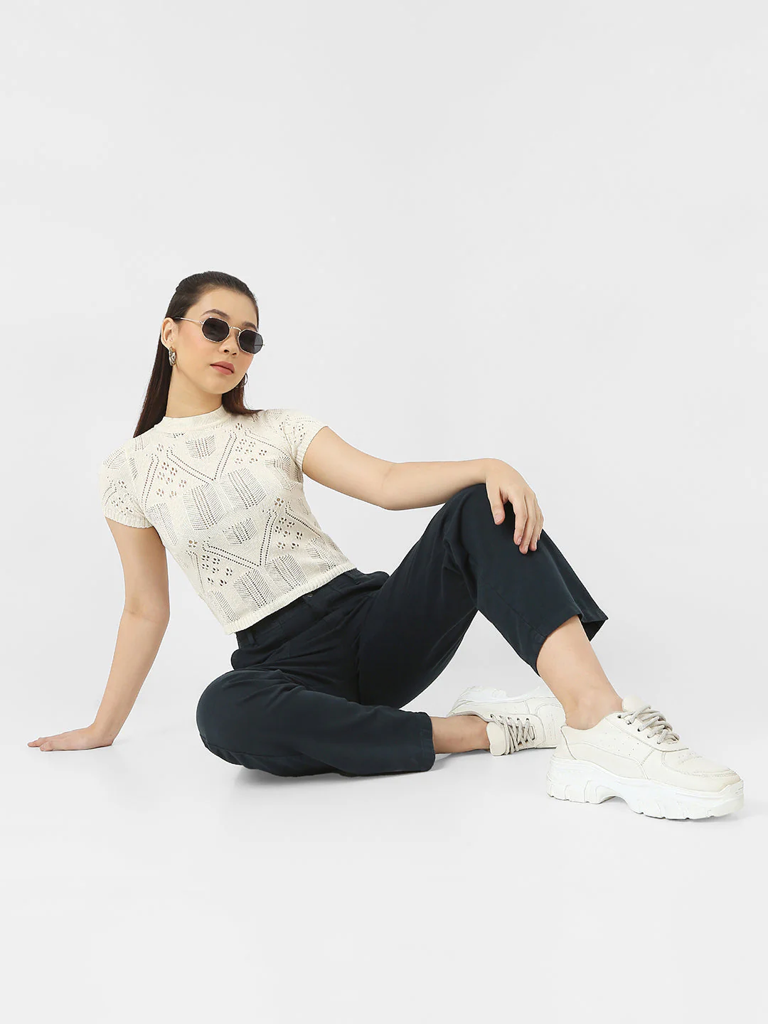 Women Self Design Flat Knit Top - Image 3
