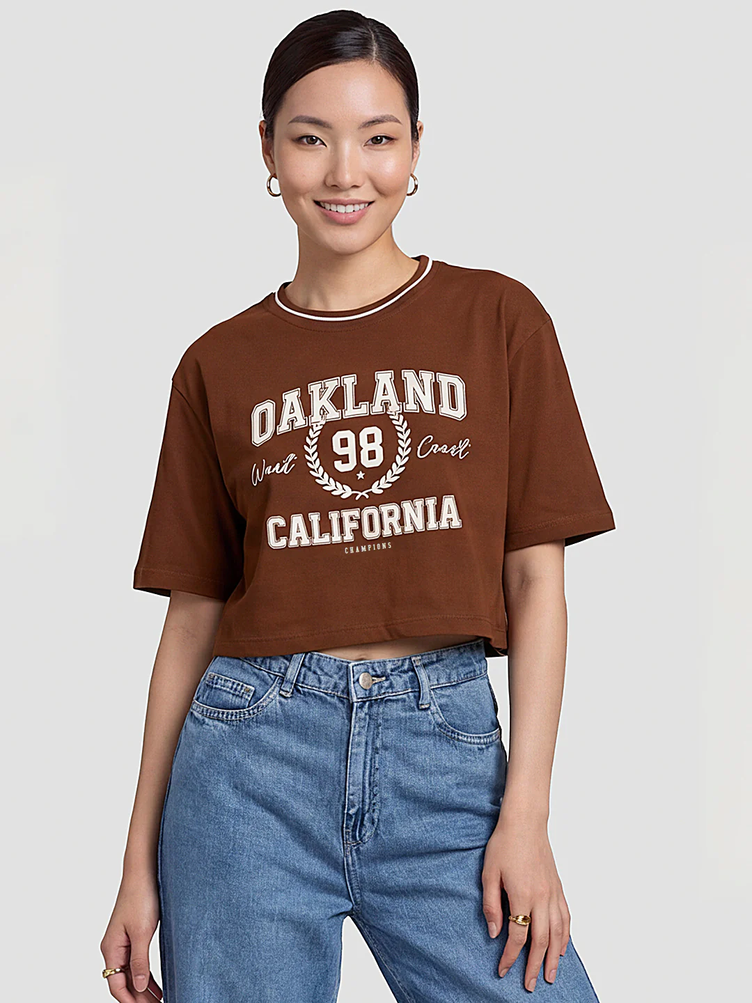 Women Sepia Crop Tees - Image 2