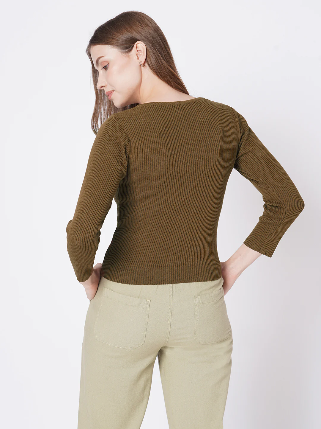 Women Sepia Flat Knit - Image 3