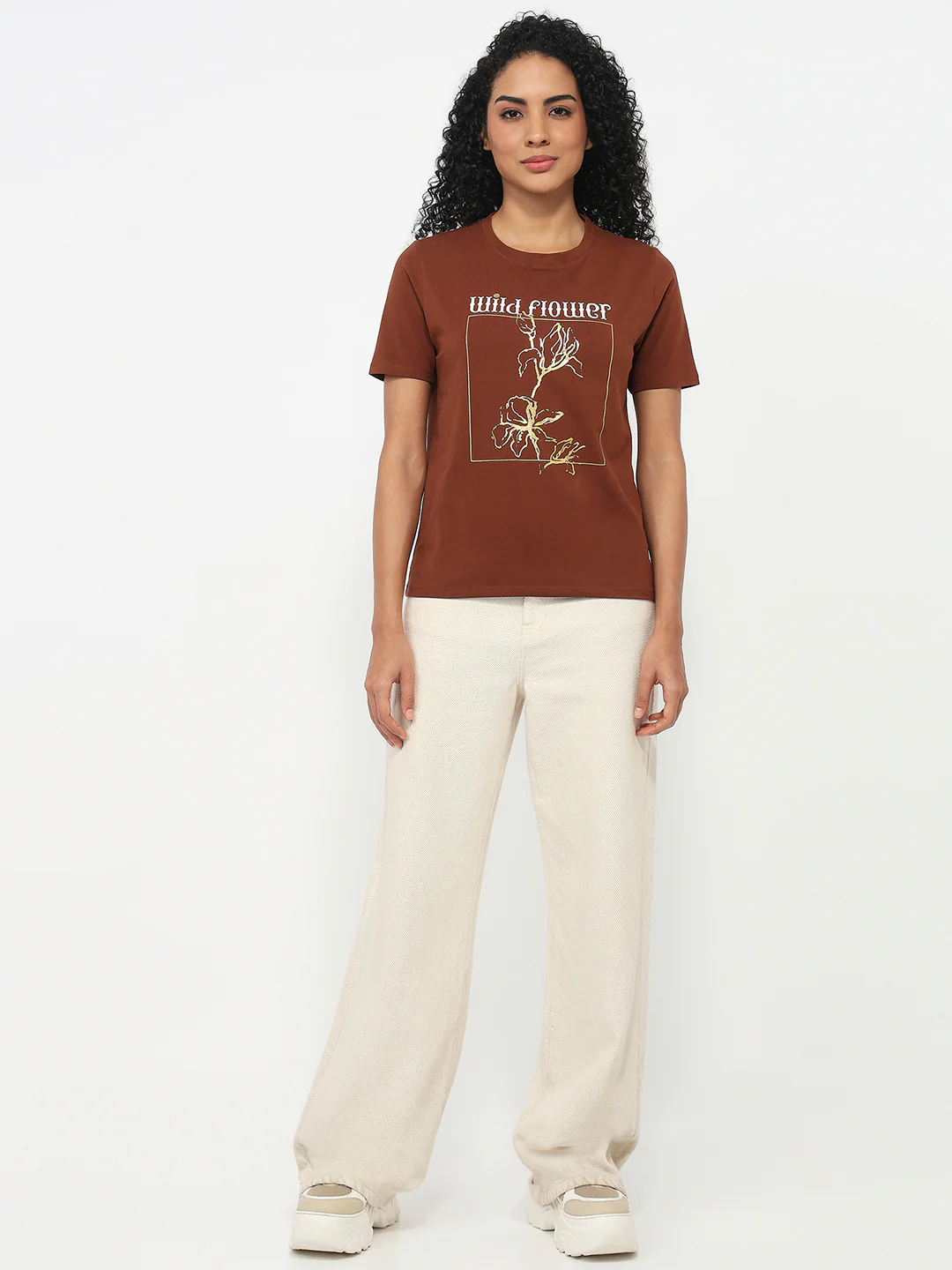 Women Sepia Graphic T-Shirt - Image 4