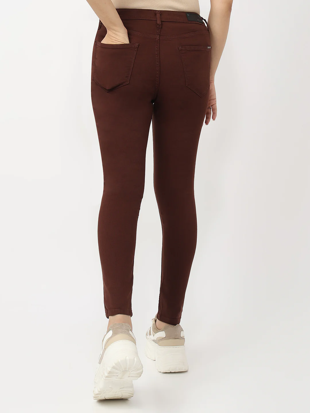 Women Sepia High-Rise Skinny Jeans - Image 3