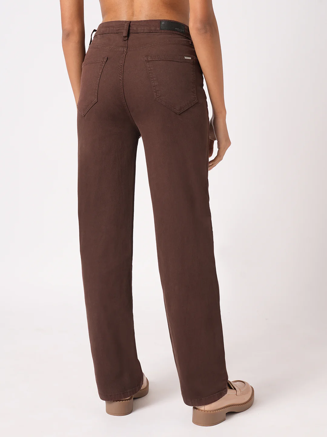 Women Sepia High-Rise Straight Fit Jeans - Image 3