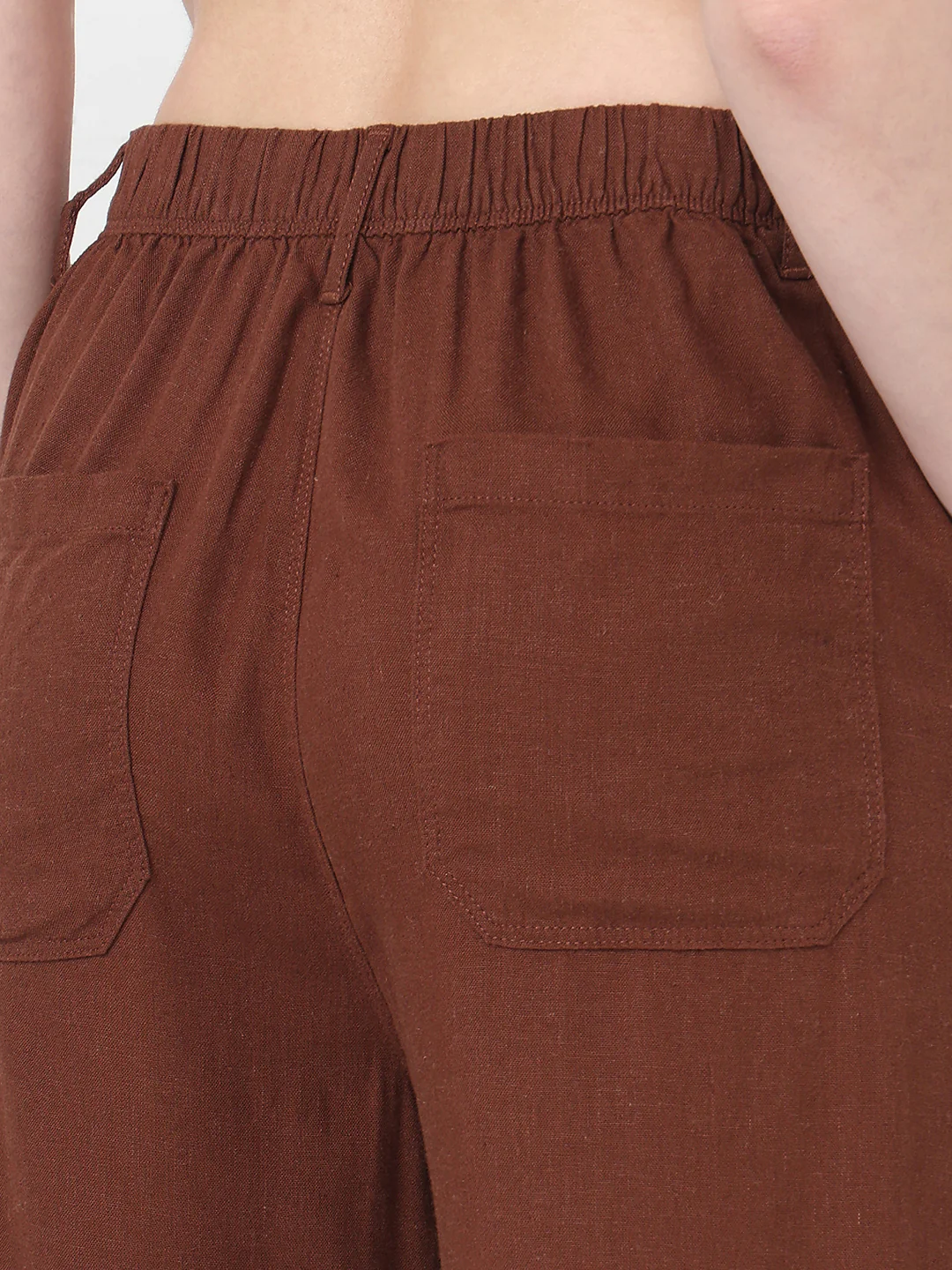 Women Sepia High-Rise Straight Fit Korean Pants - Image 7