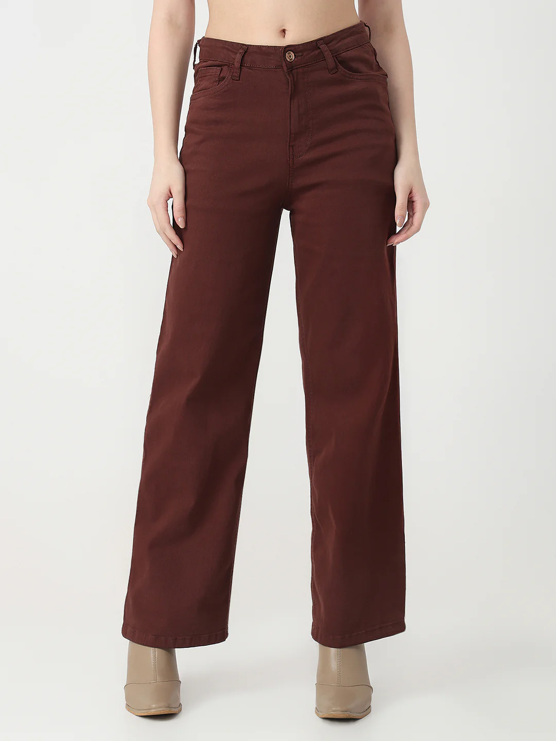Women Sepia High-Rise Straight Jeans - Image 2