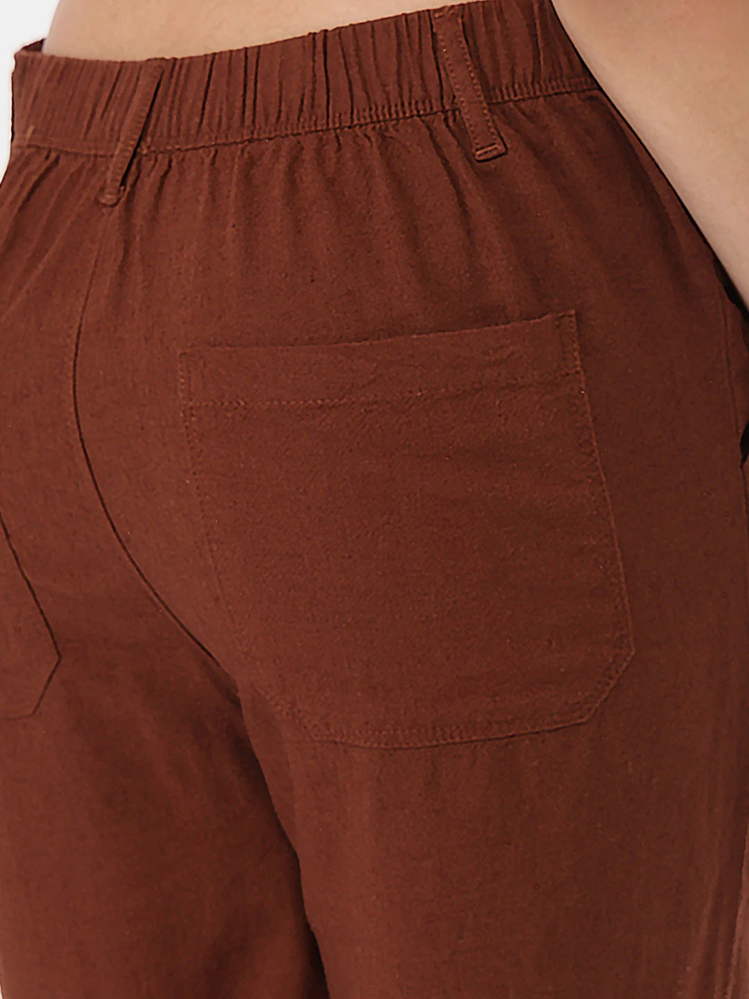 Women Sepia Loose Straight Fit Pants - Image 4