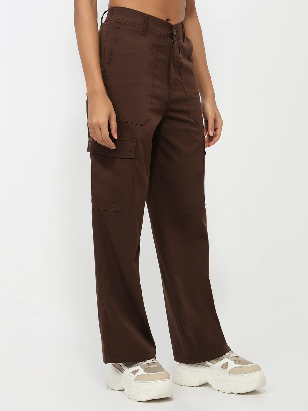Women Sepia Mid-Rise Cargo - Image 6