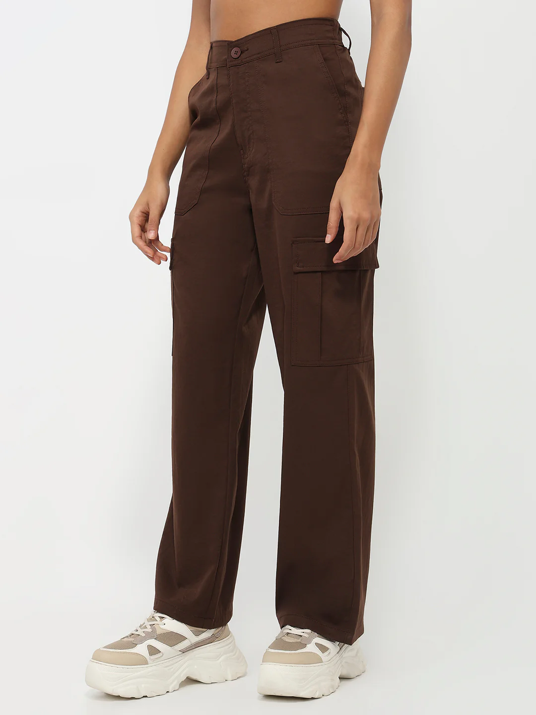 Women Sepia Mid-Rise Cargo - Image 8
