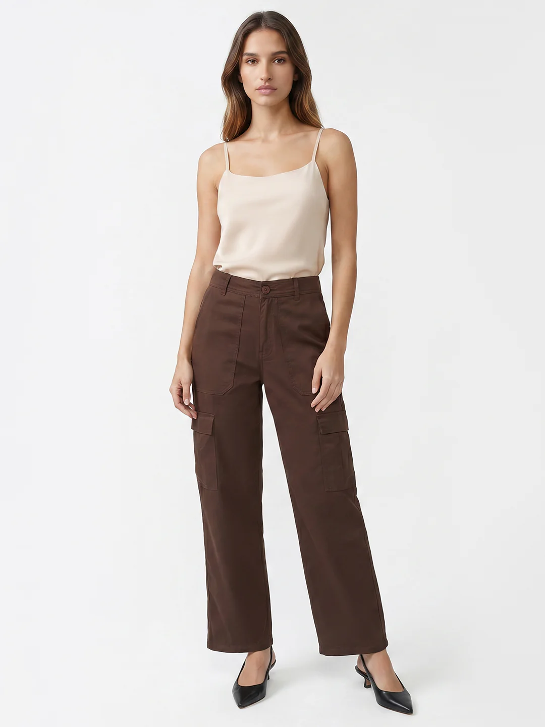 Women Sepia Mid-Rise Cargo - Image 4