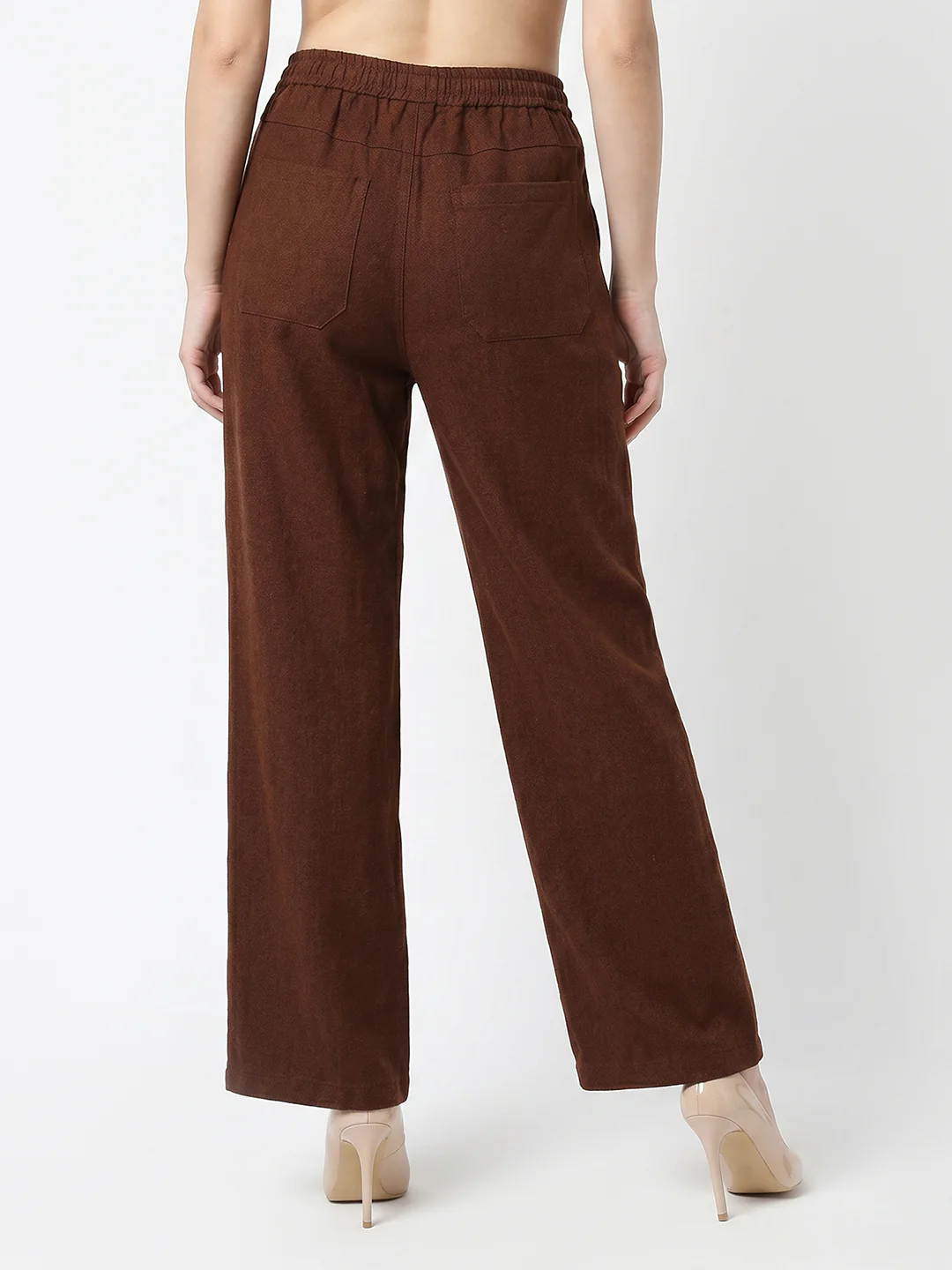 Women Sepia Mid-Rise Trouser - Image 3