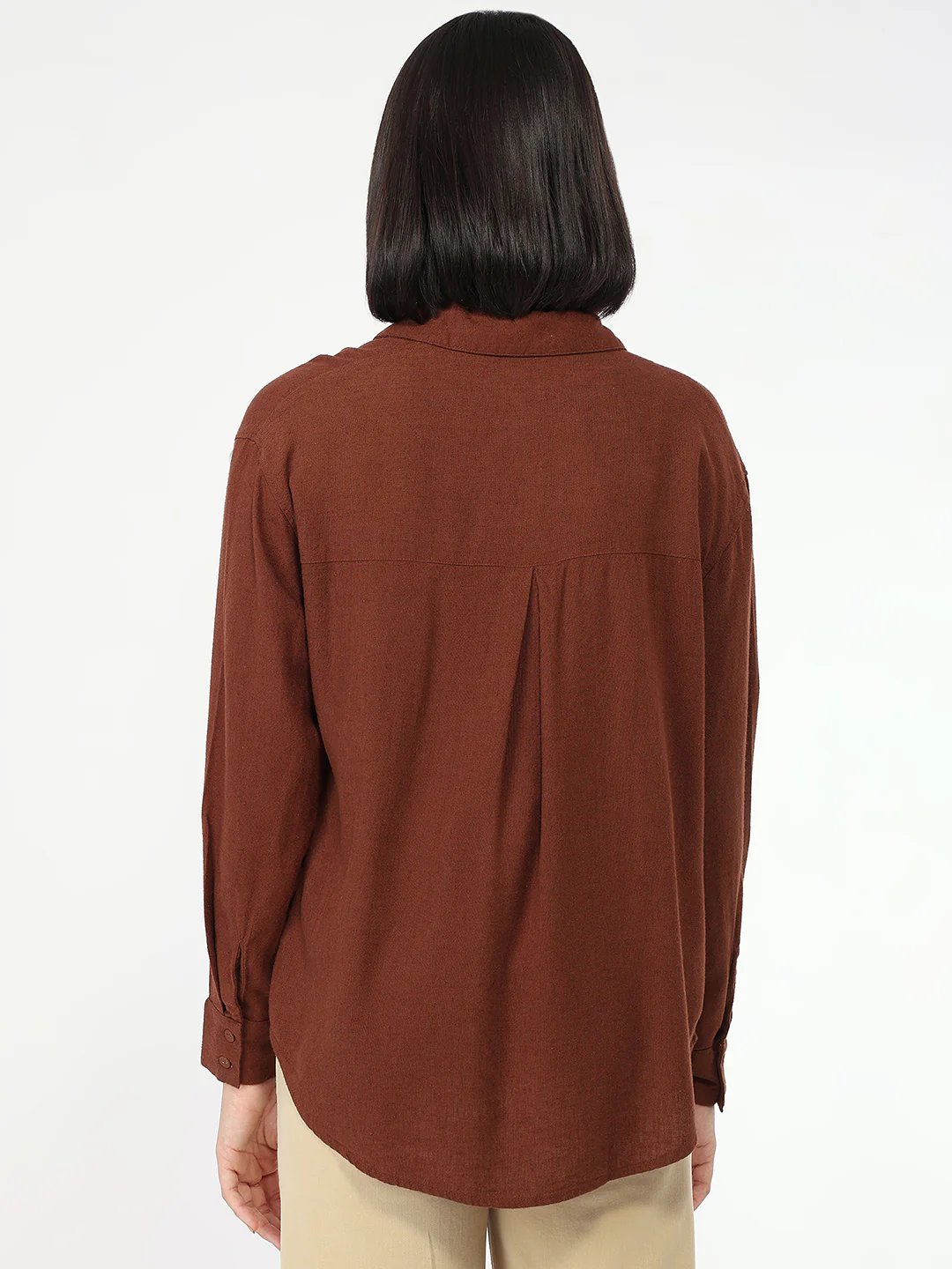 Women Sepia Oversize Shirt - Image 3