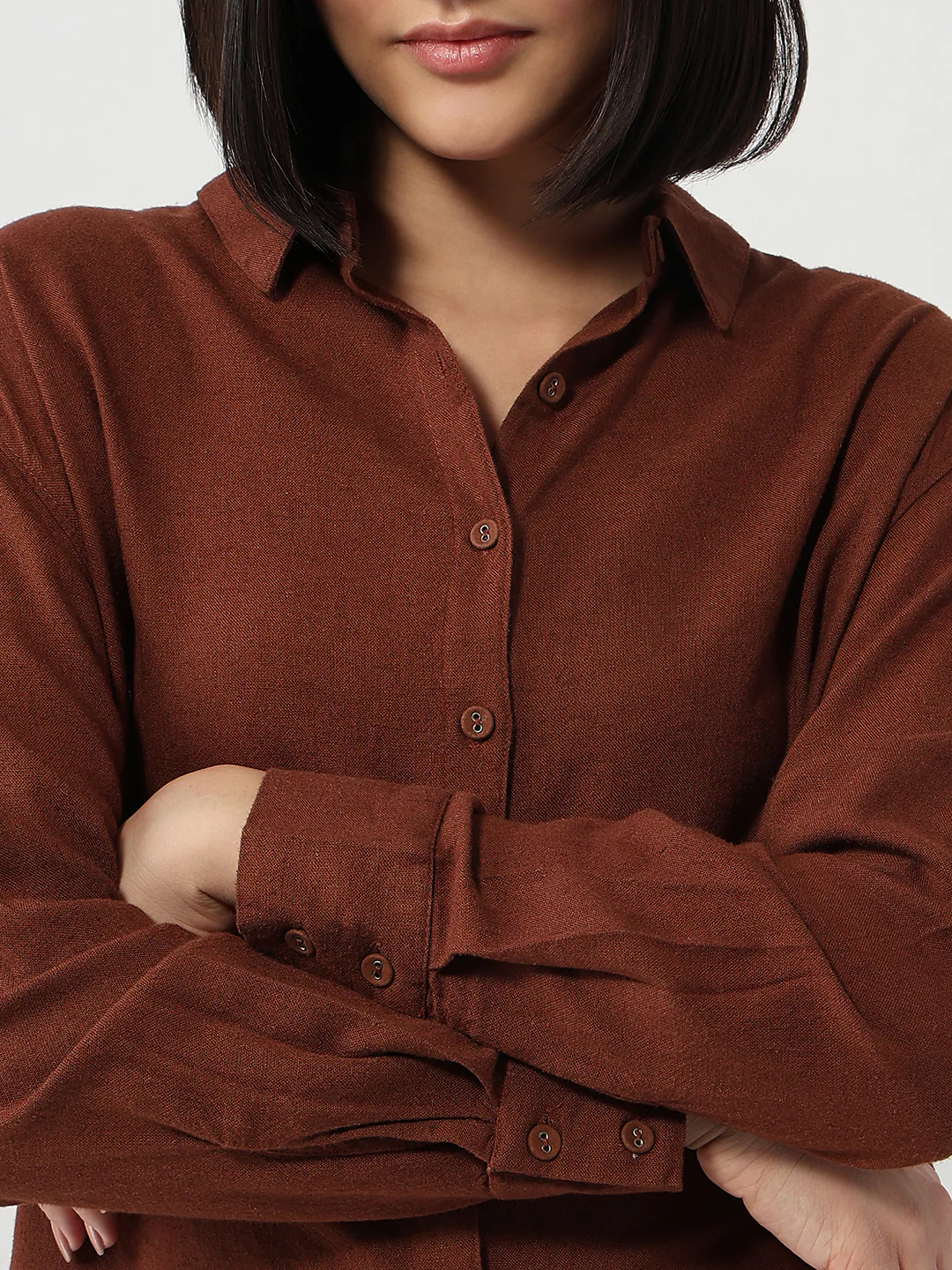 Women Sepia Oversize Shirt - Image 5
