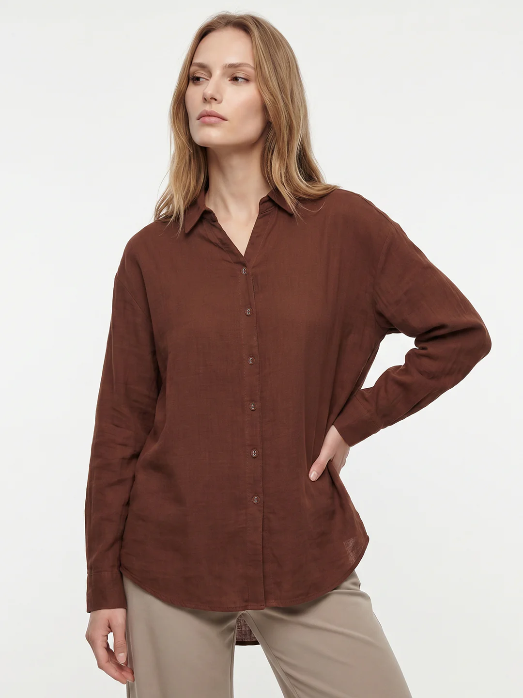 Women Sepia Shirt - Image 2