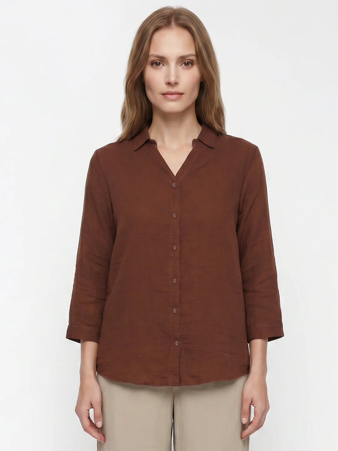 Women Sepia Shirt - Image 2
