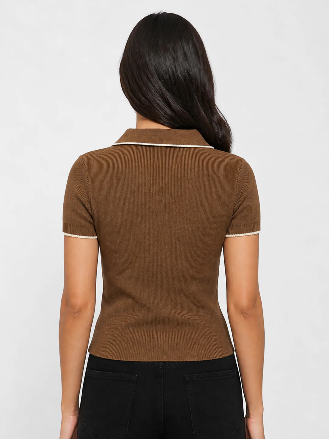 Women Sepia Slim Flat Knit - Image 3