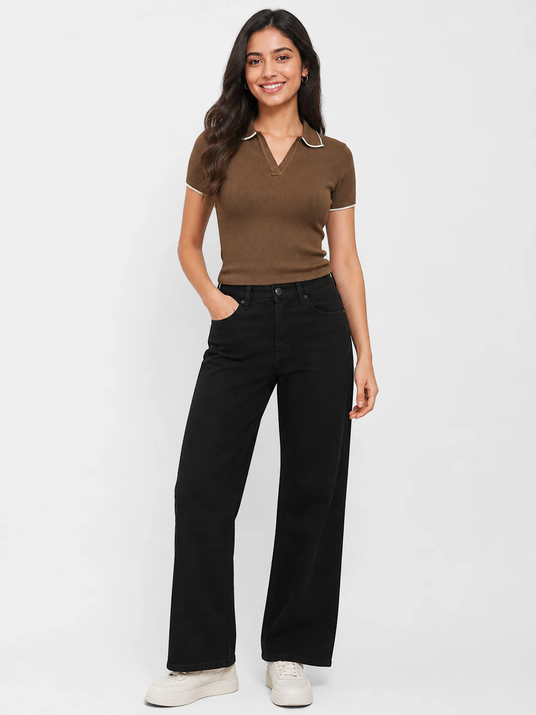 Women Sepia Slim Flat Knit - Image 4