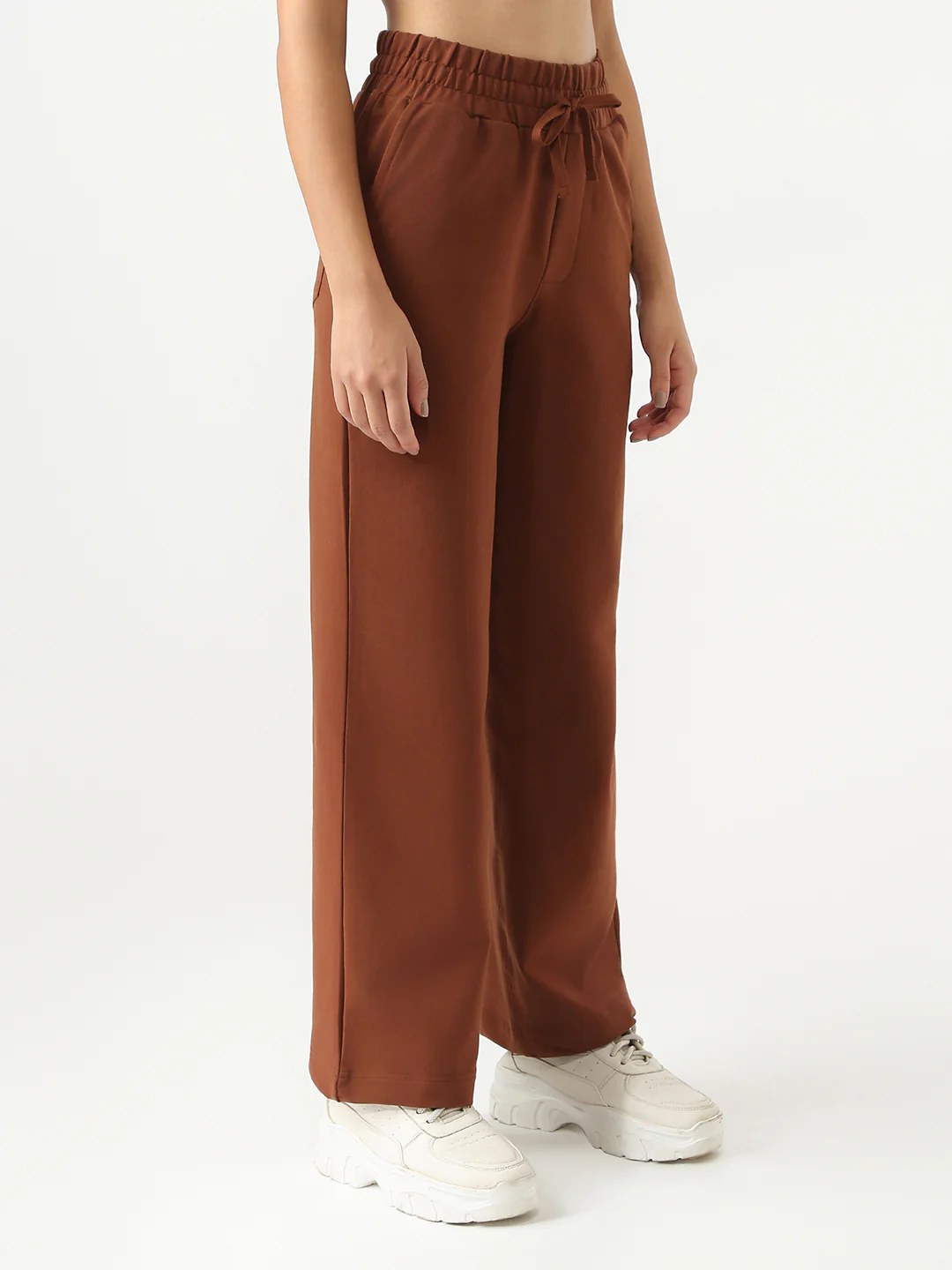 Women Sepia Wide Leg Treggings - Image 5