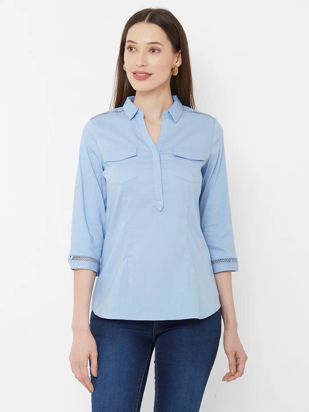 Women Sky Blue Top - Image 2