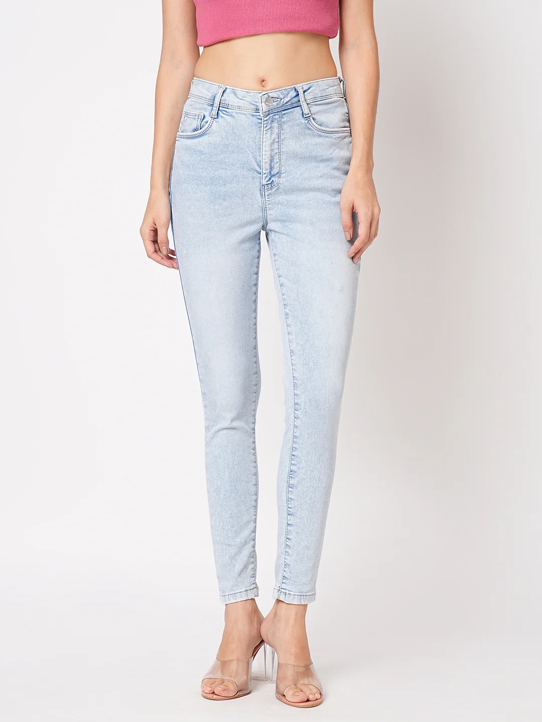 Women Sky High-Rise Skinny Fit Jeans - Image 2