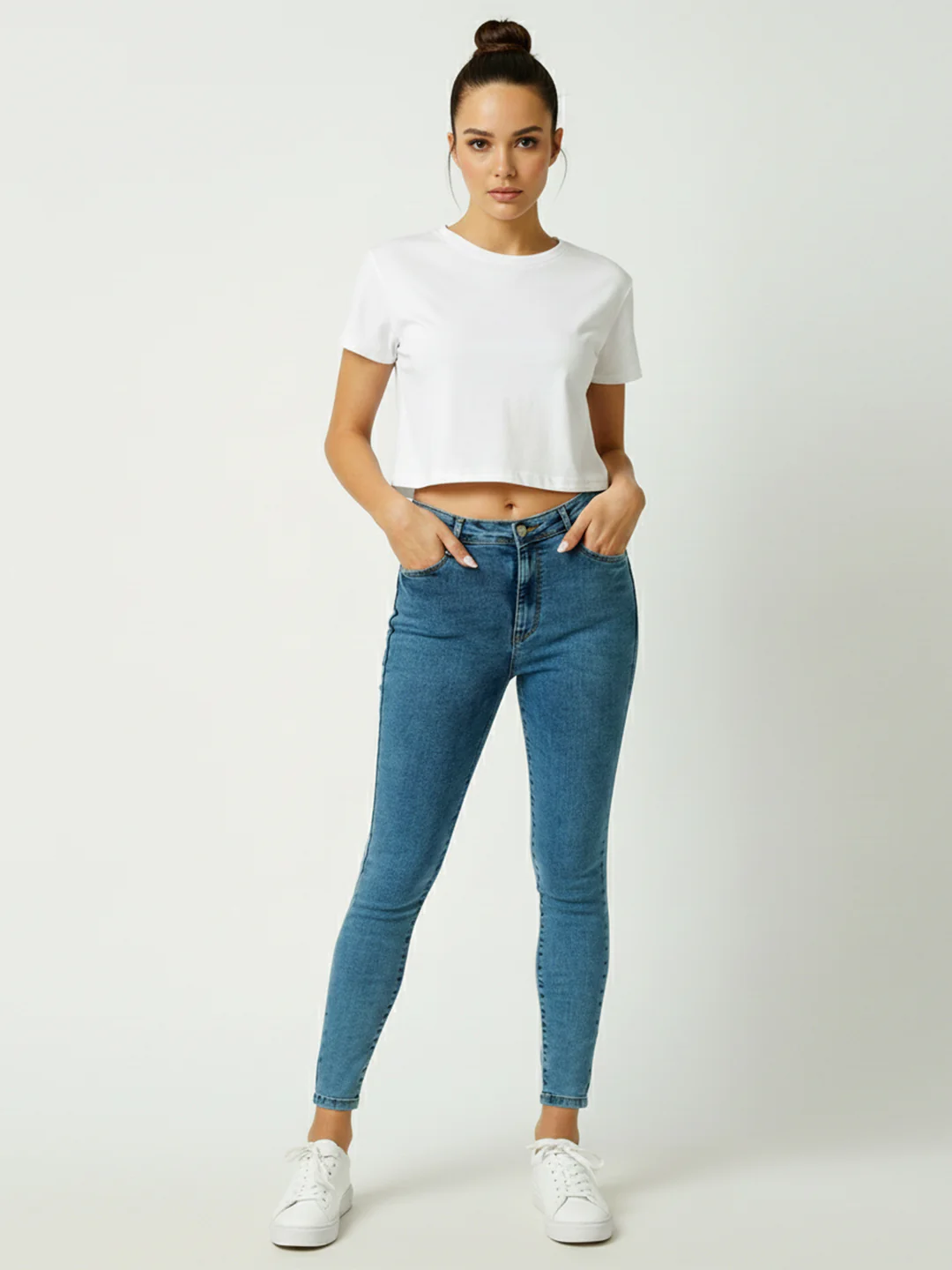 Women Sky High-Rise Skinny Fit Jeans - Image 5