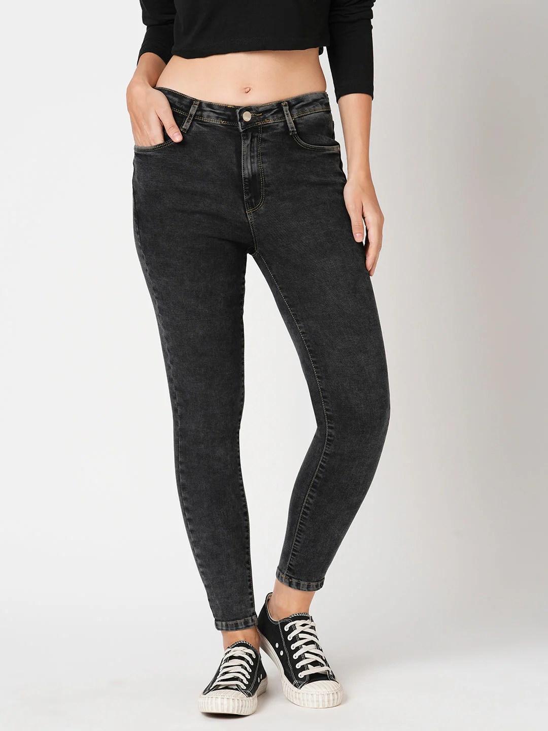 Women Sky High-Rise Skinny Fit Jeans - Image 2