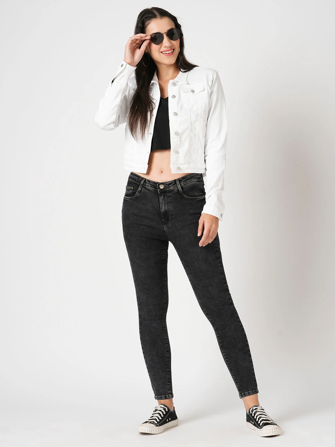 Women Sky High-Rise Skinny Fit Jeans - Image 4