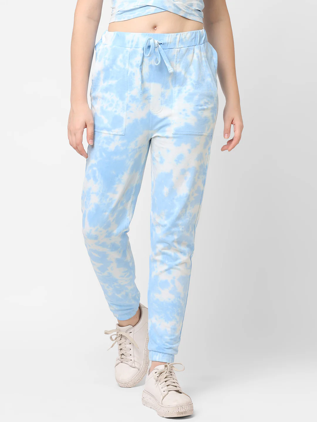 Women Sky Tie/Dye Skinny Joggers - Image 2