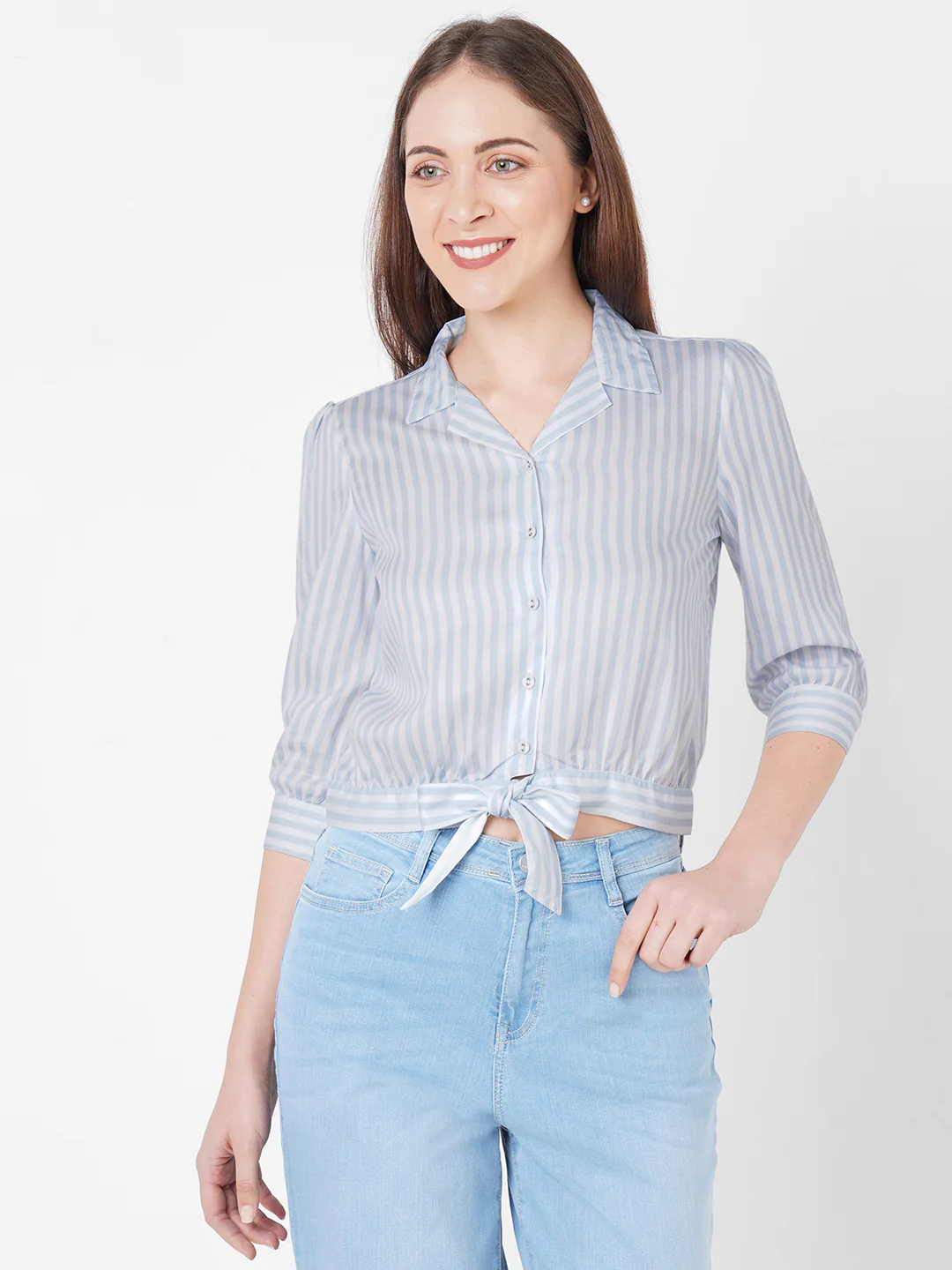 Women Sky/White Shirt - Image 2