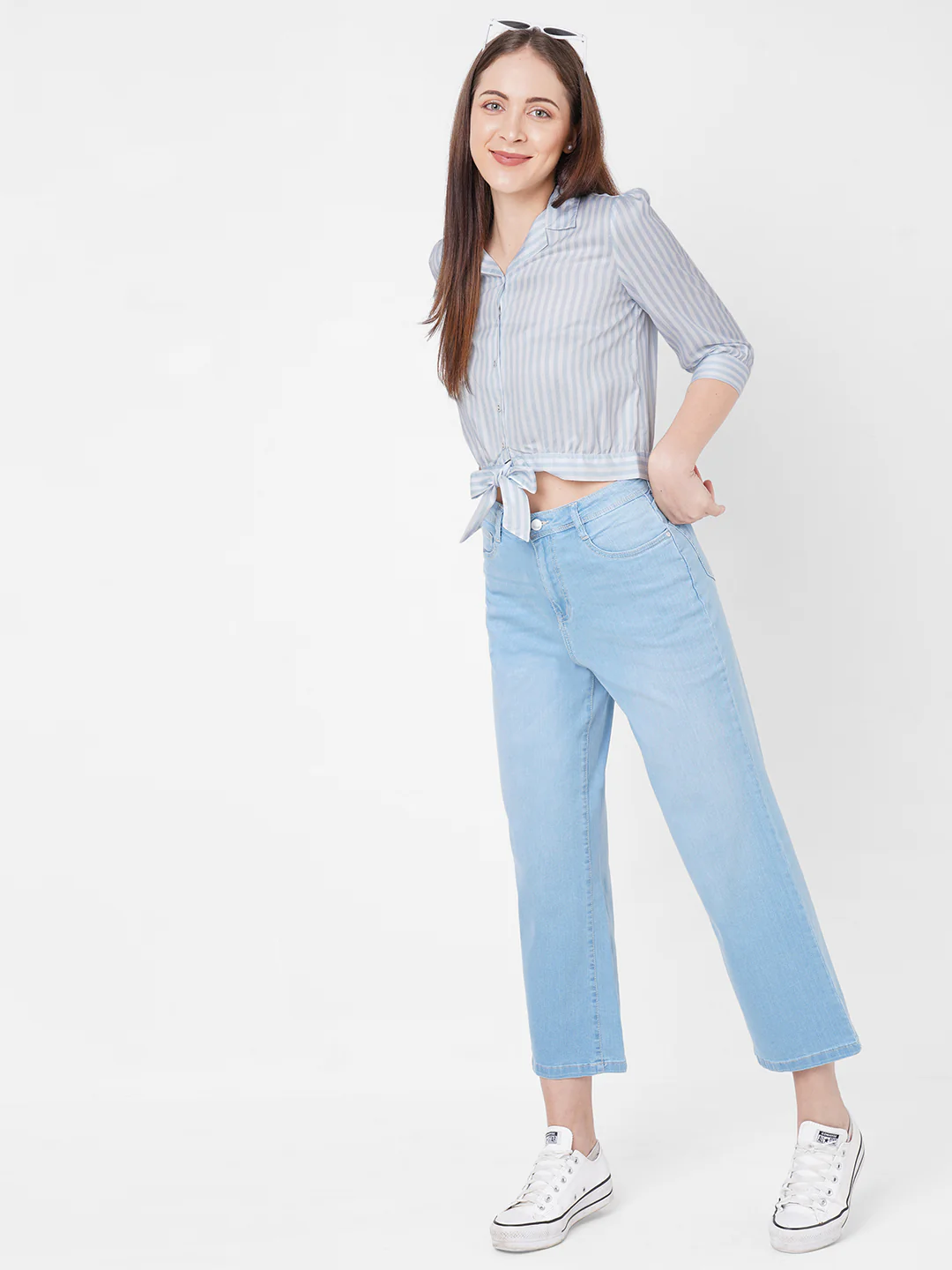 Women Sky/White Shirt - Image 4