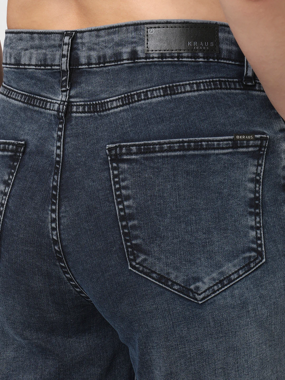 Women Slate Blue High-Rise Straight Fit Jeans - Image 6