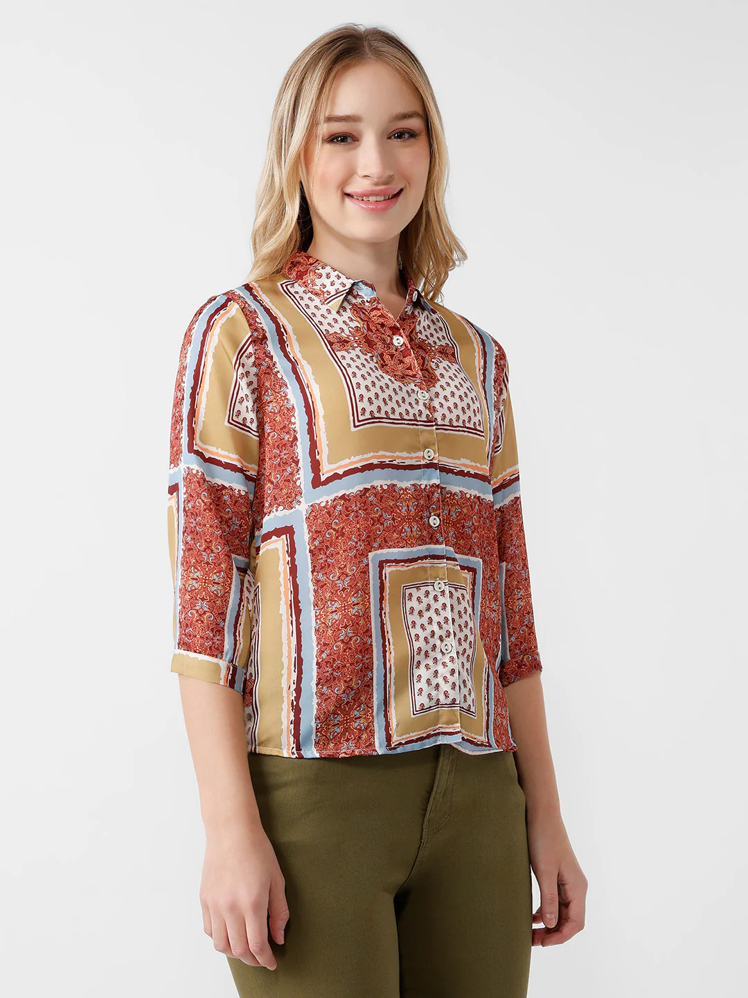Women Slim Fit Bohemianprint Shirt - Image 4